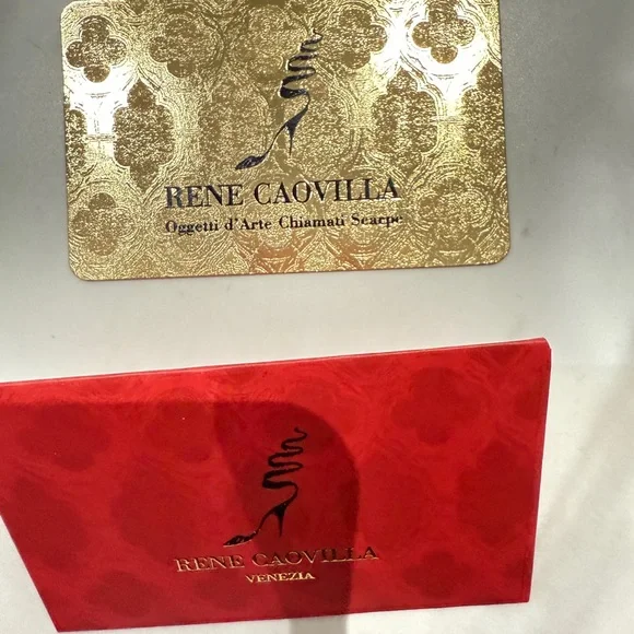 Rene Caovilla Shimmering Silver Spiral Heels - Picture 6 of 6